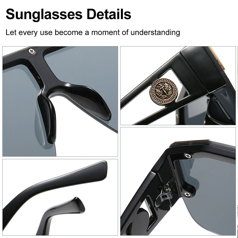 New Arrival Men Sunglasses Stylish all-in-one Sunglasses D-frame Personalized Half Rim Sunglasses