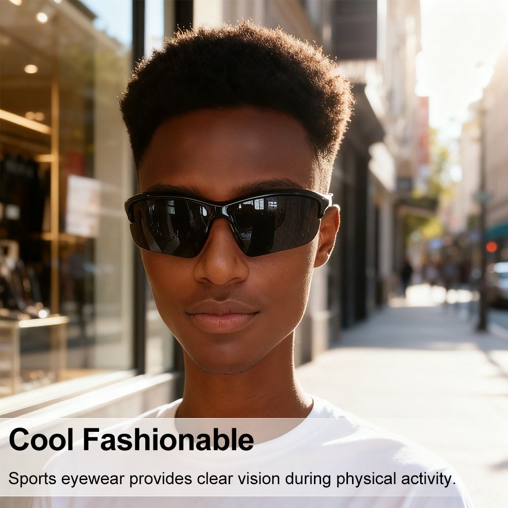 New Arrival Men Sunglasses Outdoor Sports Glasses Personalized Half Rim Glasses Frame Lightweight Sunglasses