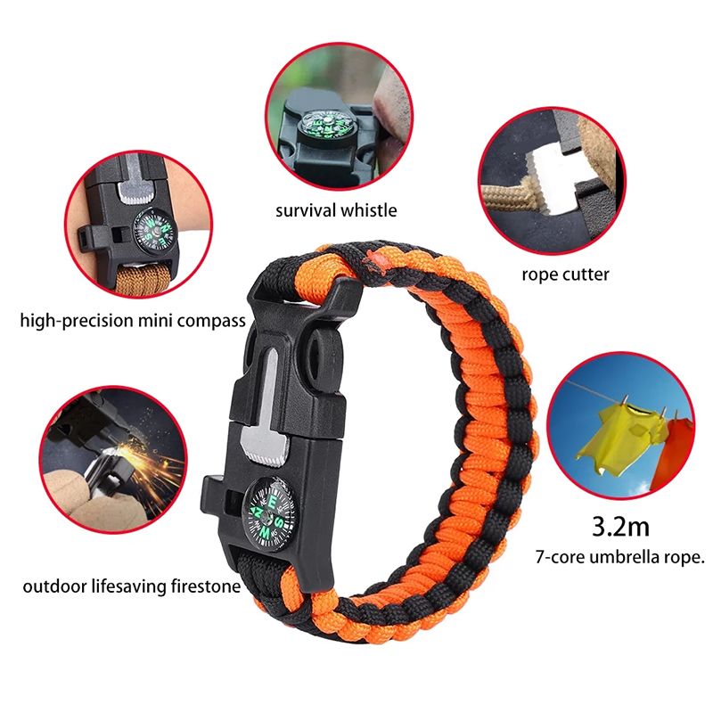 New Arrival Multifunctional Bracelet Nylon Woven Bracelet Outdoor Camping Adventure Bracelet