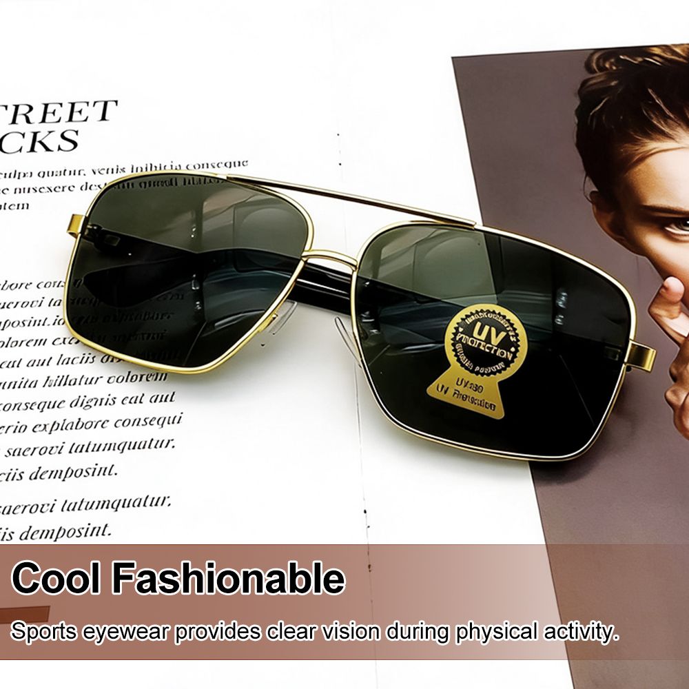 New Arrival Unisex Sunglasses Golden Metal-framed sunglasses Gradient Brown lenses D-Frame Sunglasses