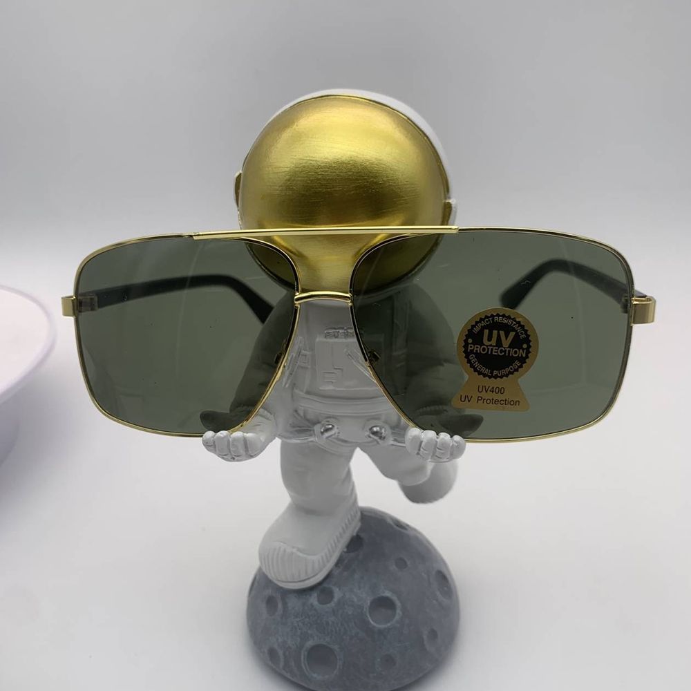 New Arrival Unisex Sunglasses Golden Metal-framed sunglasses Gradient Brown lenses D-Frame Sunglasses