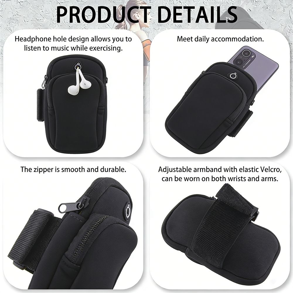 New Arrival Unisex Mobile Arm Bags + Sunscreen Shawl Set Outdoor Armband Quick Dry Towel Running Arm Bag Sunscreen Headscarf