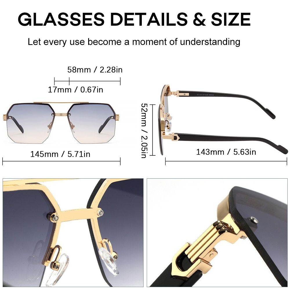 New Arrival Men Watch + Sunglasses + Bow Tie Set Gold Wrist Watches Gradient Lens sunglasses Fancy Bow Tie
