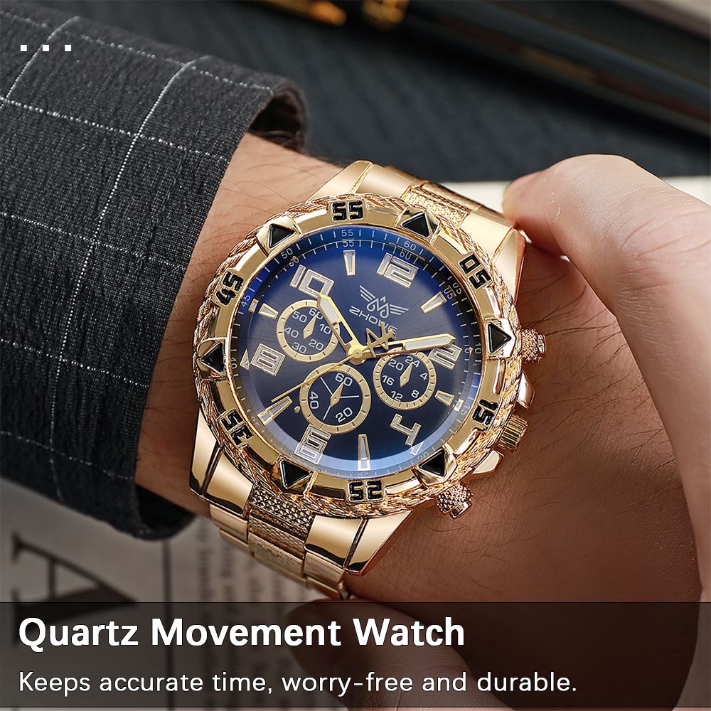 New Arrival Men Watch + Sunglasses + Bow Tie Set Gold Wrist Watches Gradient Lens sunglasses Fancy Bow Tie