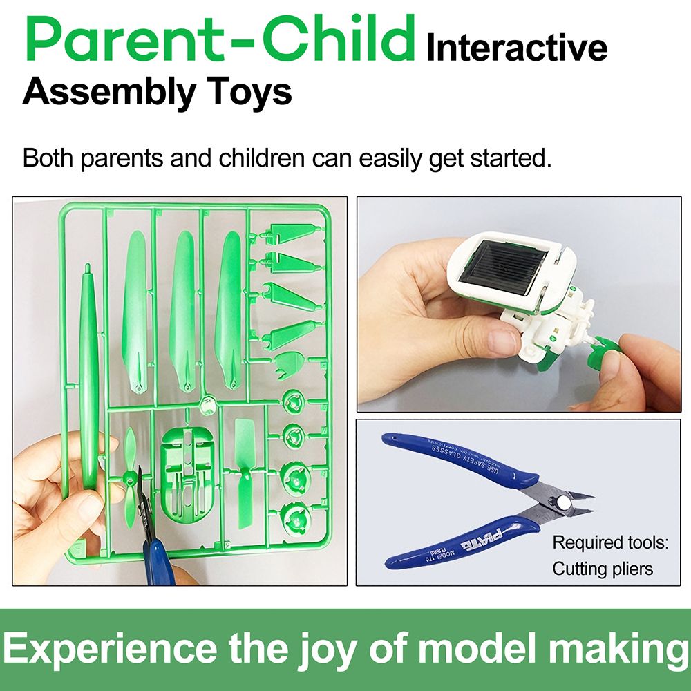 New Arrival 6 In 1 DIY Educational Robit Kit Assemble Toy Kits 6 Different Models DIY Windmill Planes Boat Car Puppy