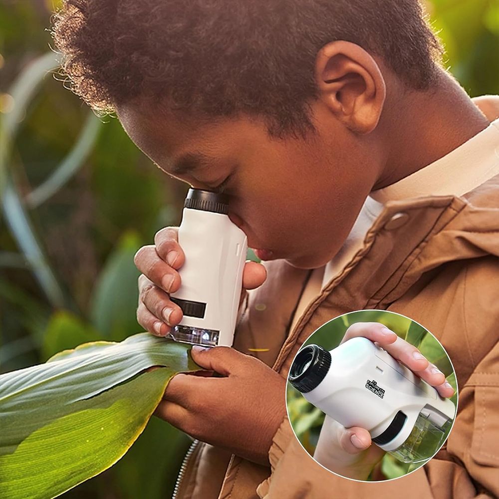 New Arrival Portable Optical Microscope 60X - 120X Miniature Microscope Built-in LED Lighting Fixture