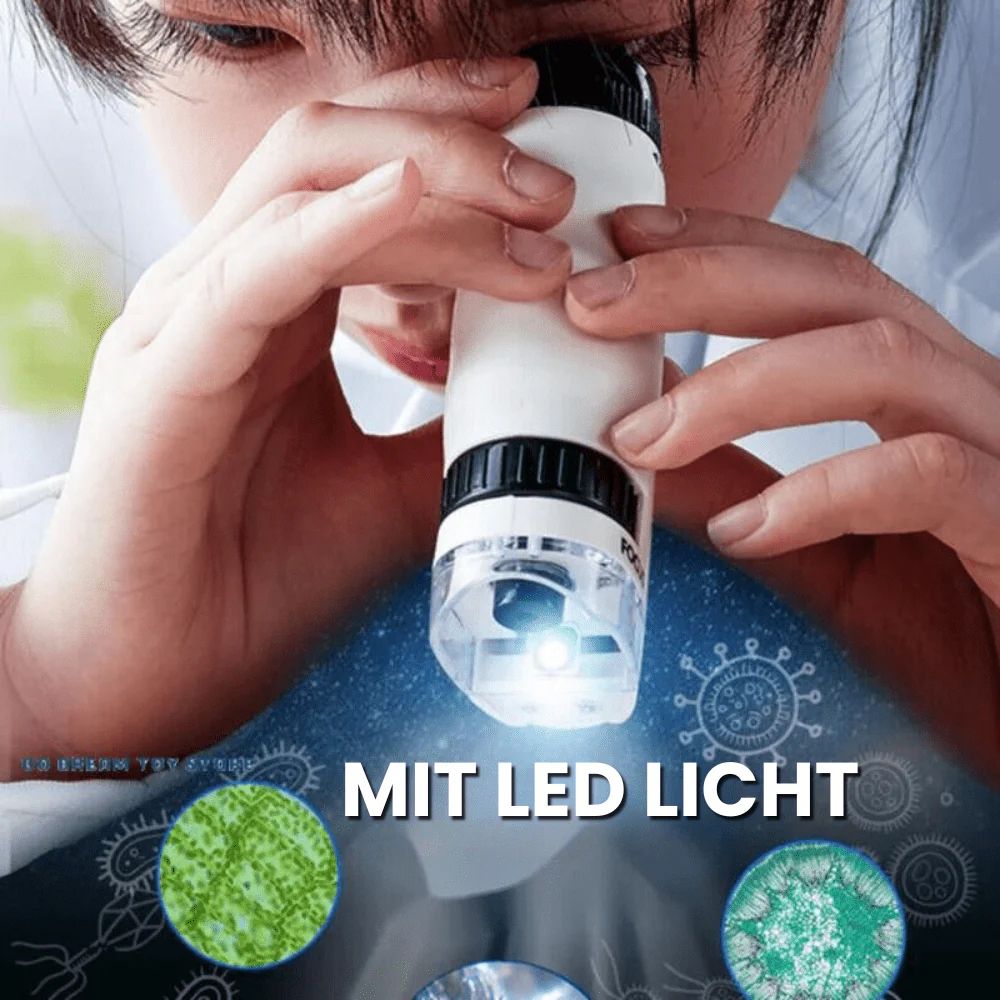 New Arrival Portable Optical Microscope 60X - 120X Miniature Microscope Built-in LED Lighting Fixture