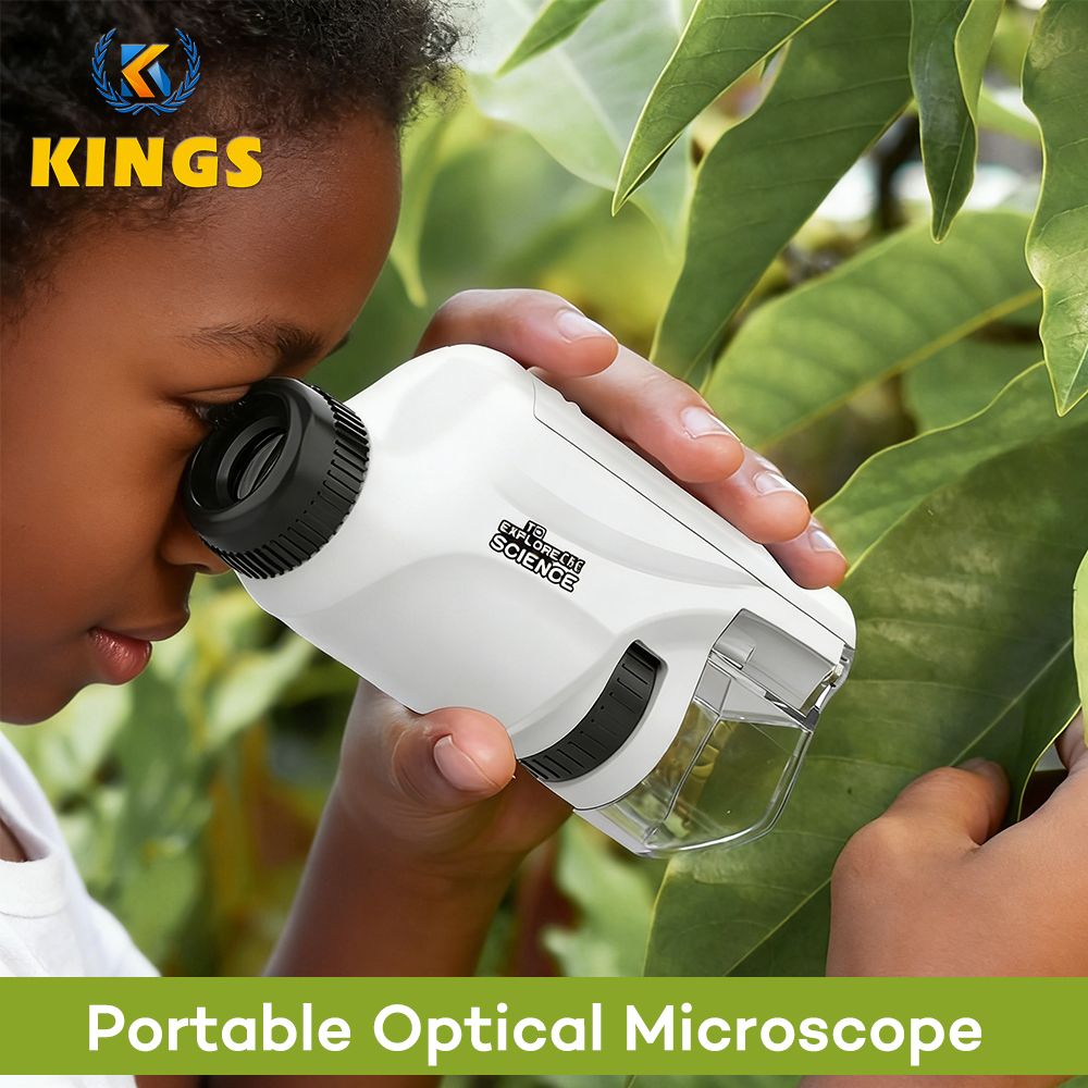 New Arrival Portable Optical Microscope 60X - 120X Miniature Microscope Built-in LED Lighting Fixture