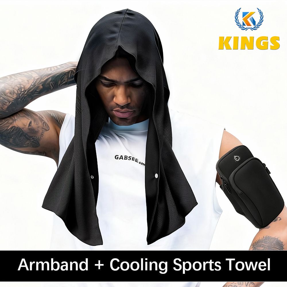 New Arrival Unisex Mobile Arm Bags + Sunscreen Shawl Set Outdoor Armband Quick Dry Towel Running Arm Bag Sunscreen Headscarf