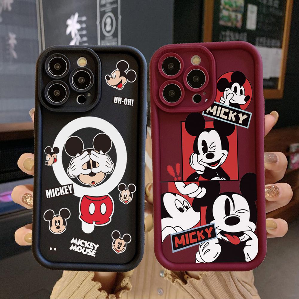 for Infinix Hot 40i 40 Pro 30 Play Note 30 Smart 8 Funny Shinning Mickey Mouse Full Protective Phone Case Anti Drop Cover