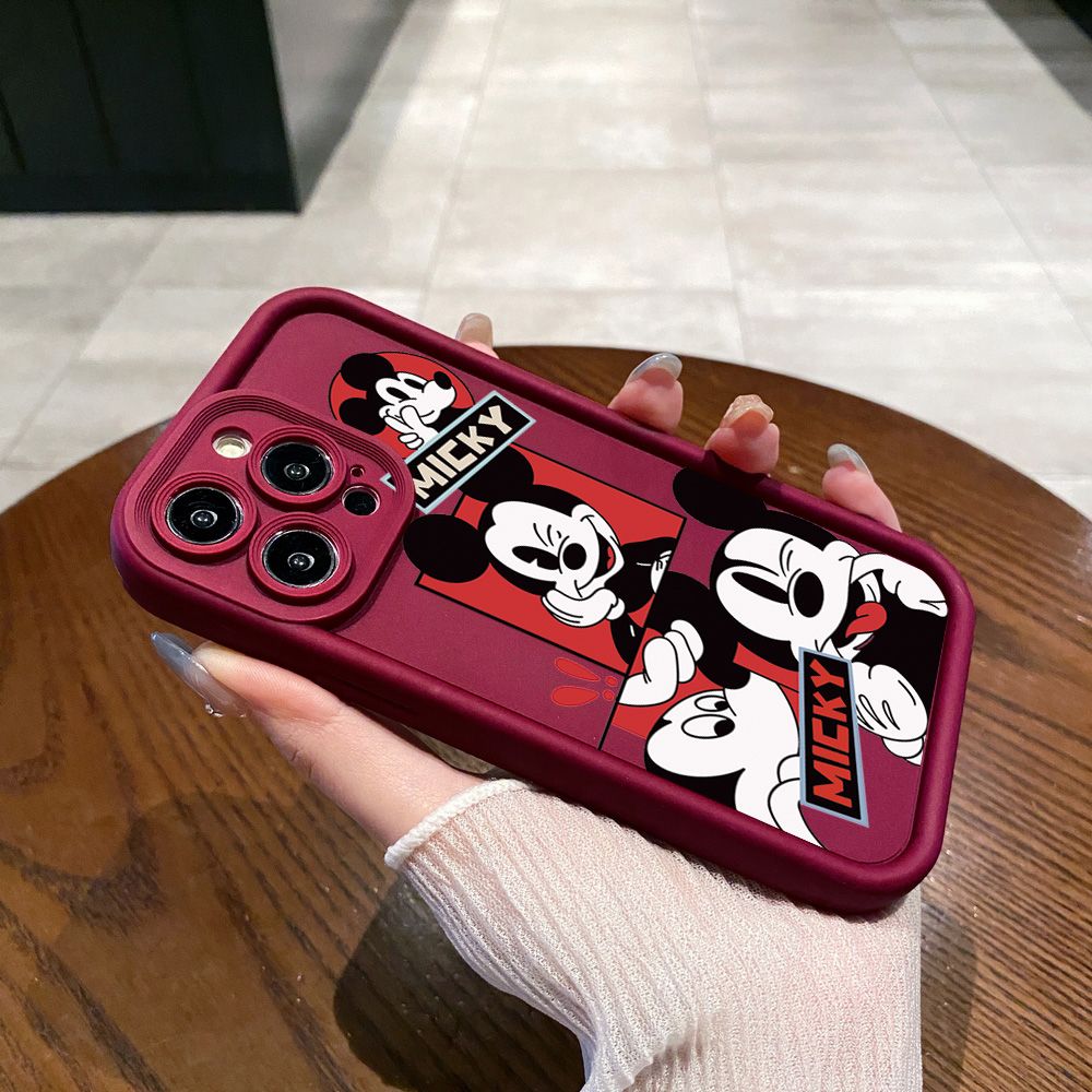 for Infinix Hot 40i 40 Pro 30 Play Note 30 Smart 8 Funny Shinning Mickey Mouse Full Protective Phone Case Anti Drop Cover