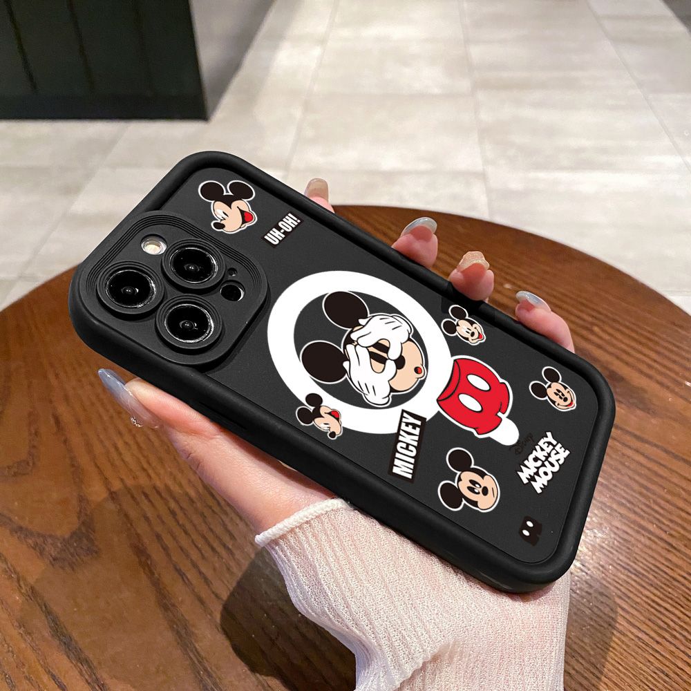 for Infinix Hot 40i 40 Pro 30 Play Note 30 Smart 8 Funny Shinning Mickey Mouse Full Protective Phone Case Anti Drop Cover