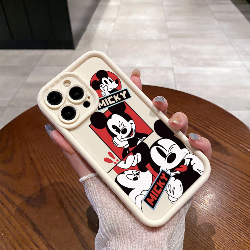 for Infinix Hot 40i 40 Pro 30 Play Note 30 Smart 8 Funny Shinning Mickey Mouse Full Protective Phone Case Anti Drop Cover