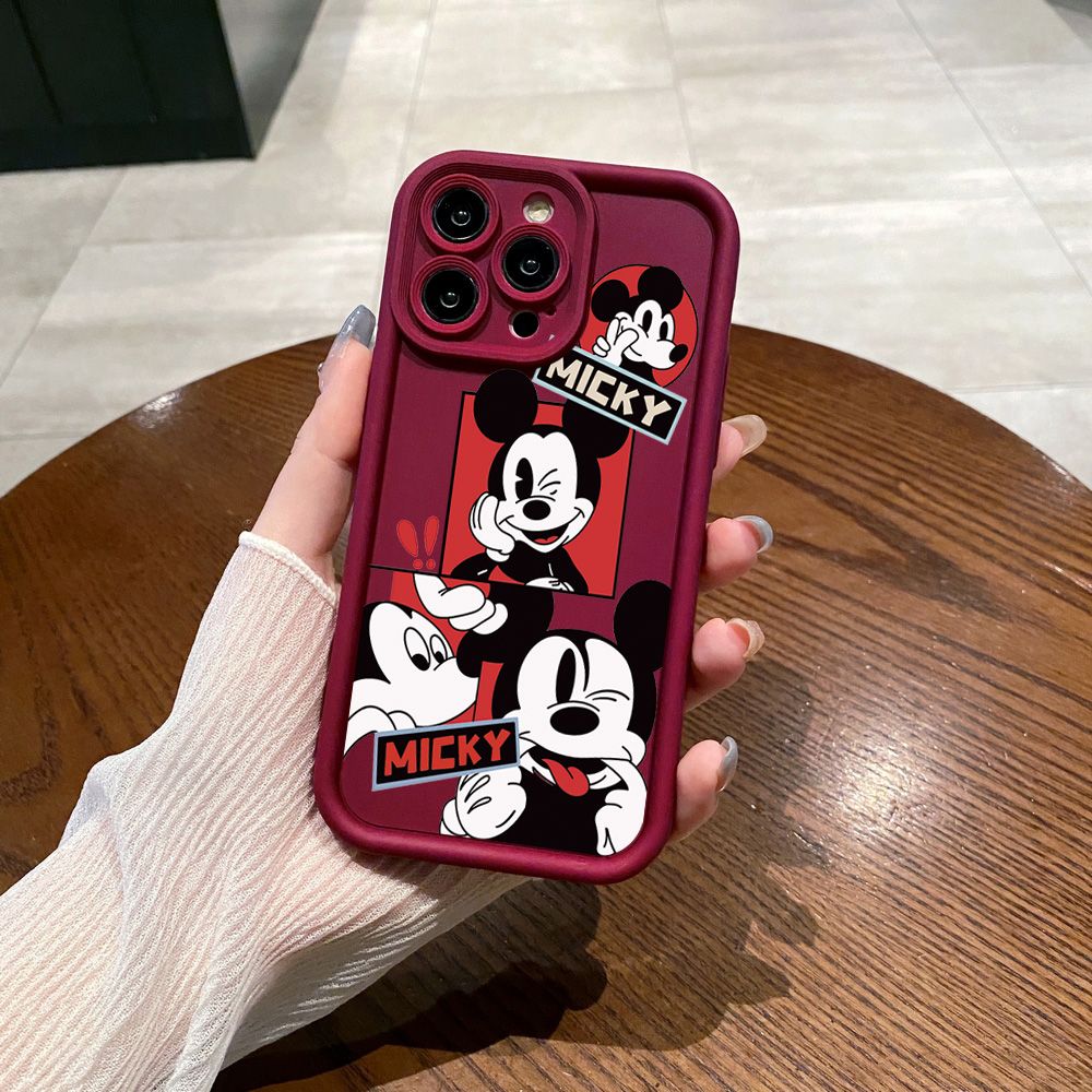 for Infinix Hot 40i 40 Pro 30 Play Note 30 Smart 8 Funny Shinning Mickey Mouse Full Protective Phone Case Anti Drop Cover