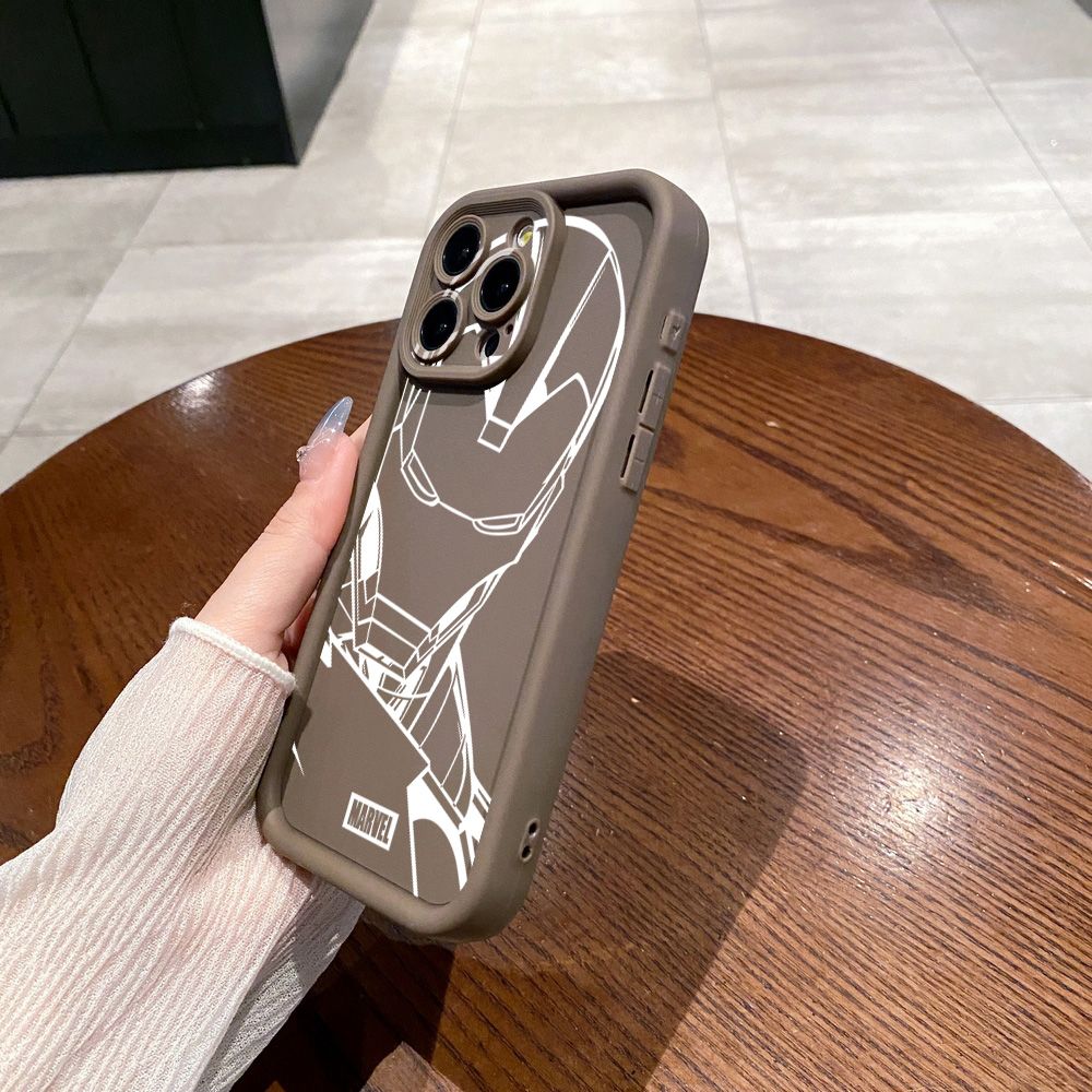 for iPhone 15 Pro Max 14 Plus 13 12 11 XR 8 7 SE 2022 XS Spider Iron Man Full Protective Phone Case Anti Drop Cover