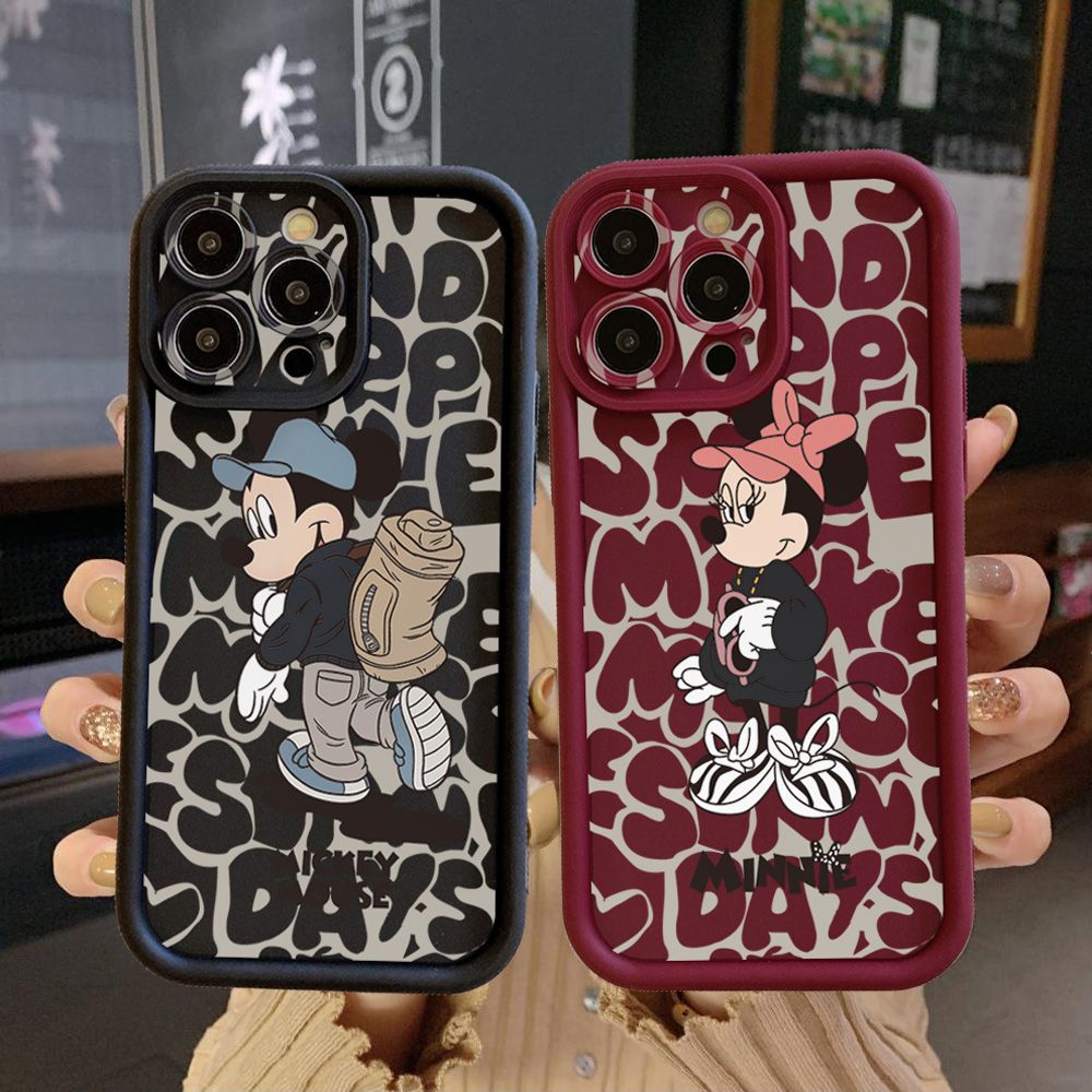 for Xiaomi Redmi Note 13 Pro 5G 12S 4G 12 Turbo 11S 13C 12C Couple Mickey Minnie Full Protective Phone Case Anti Drop Cover