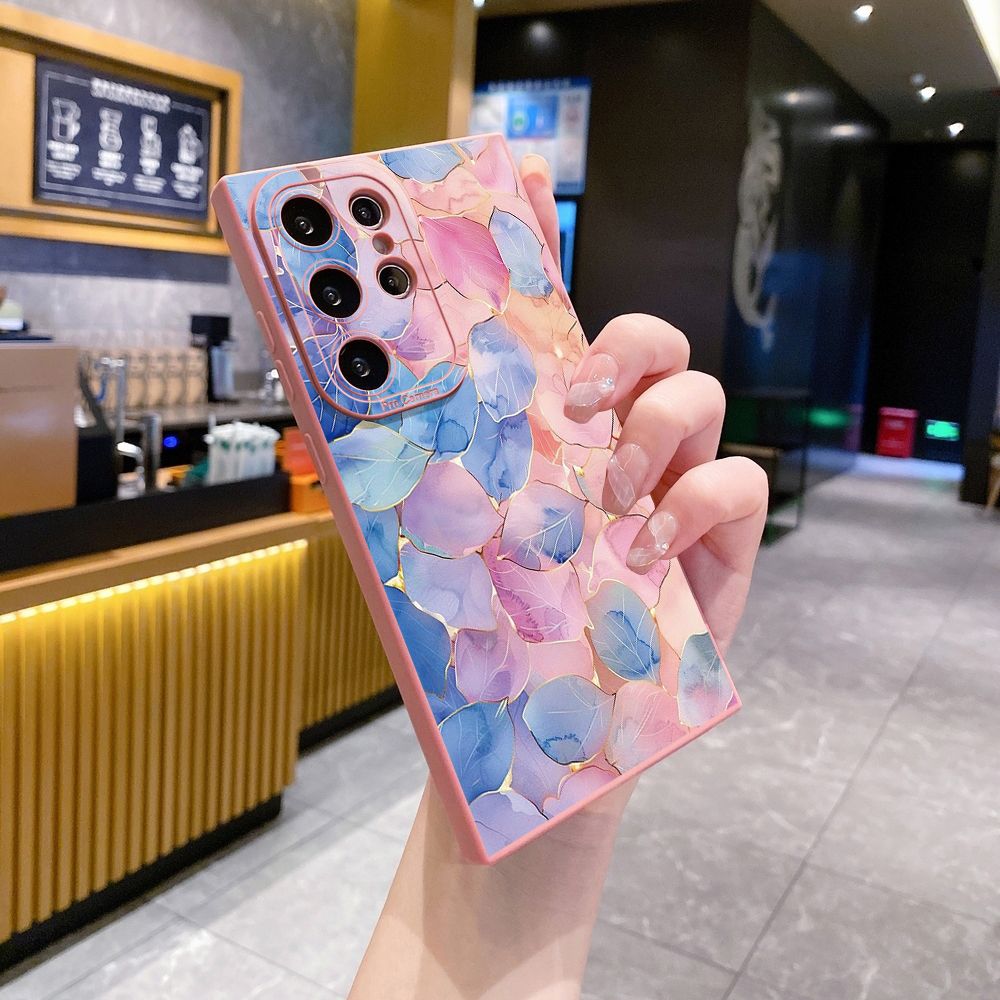 for Samsung Galaxy A15 A05 A35 A55 A04E A14 A24 A34 A54 A33 A53 A73 5G A32 A52S A72 A31 A51 A71 A11 A50 A03S Luxury Leaves Full Protective Case Anti Drop Cover