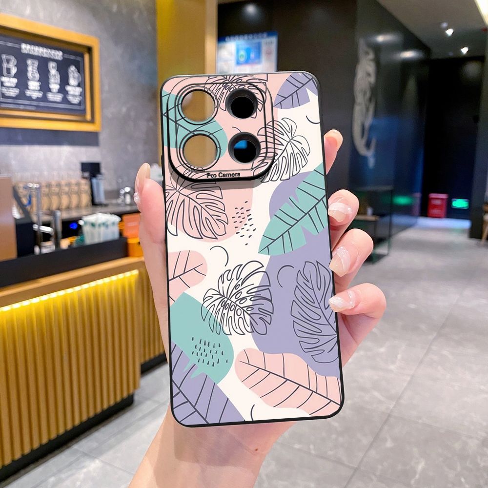 for Xiaomi Redmi Note 13 12 Pro 5G 12S 11S 13C A1 10 Pro 4G 10S Redmi 10C 9C 9S A2 Luxury Leaves Full Protective Case Anti Drop Cover