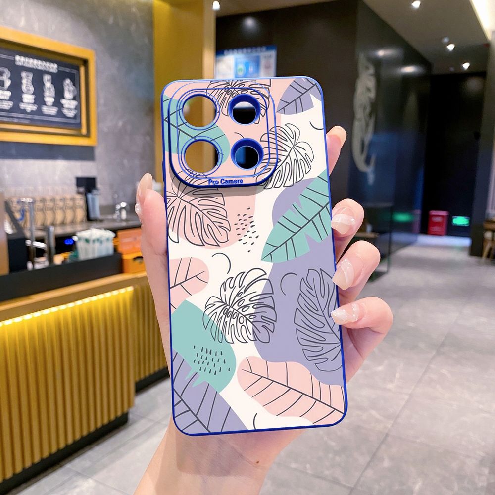 for Xiaomi Redmi Note 13 12 Pro 5G 12S 11S 13C A1 10 Pro 4G 10S Redmi 10C 9C 9S A2 Luxury Leaves Full Protective Case Anti Drop Cover