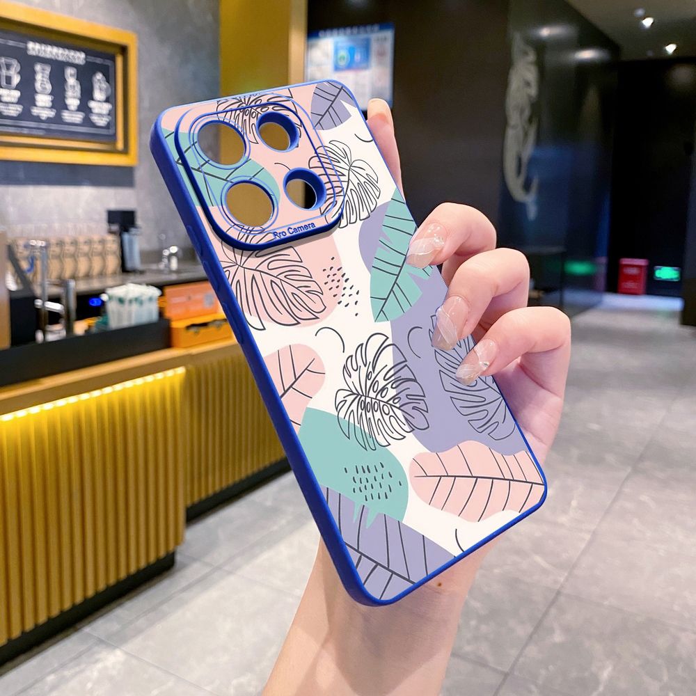 for Xiaomi Redmi Note 13 12 Pro 5G 12S 11S 13C A1 10 Pro 4G 10S Redmi 10C 9C 9S A2 Luxury Leaves Full Protective Case Anti Drop Cover