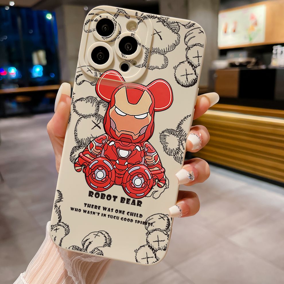 for Xiaomi Redmi Note 13 12 Pro 5G 12S 11S 13C A1 10 Pro 4G 10S Redmi 10C 9C 9S A2 Funny Cool Bear Full Protective Case Anti Drop Cover