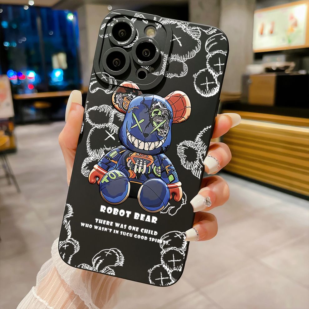 for Xiaomi Redmi Note 13 12 Pro 5G 12S 11S 13C A1 10 Pro 4G 10S Redmi 10C 9C 9S A2 Funny Cool Bear Full Protective Case Anti Drop Cover