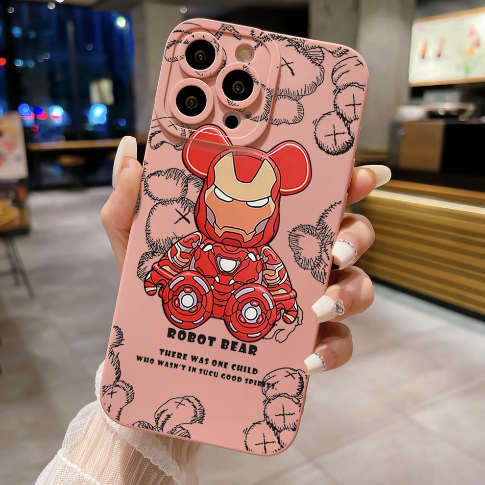for Xiaomi Redmi Note 13 12 Pro 5G 12S 11S 13C A1 10 Pro 4G 10S Redmi 10C 9C 9S A2 Funny Cool Bear Full Protective Case Anti Drop Cover