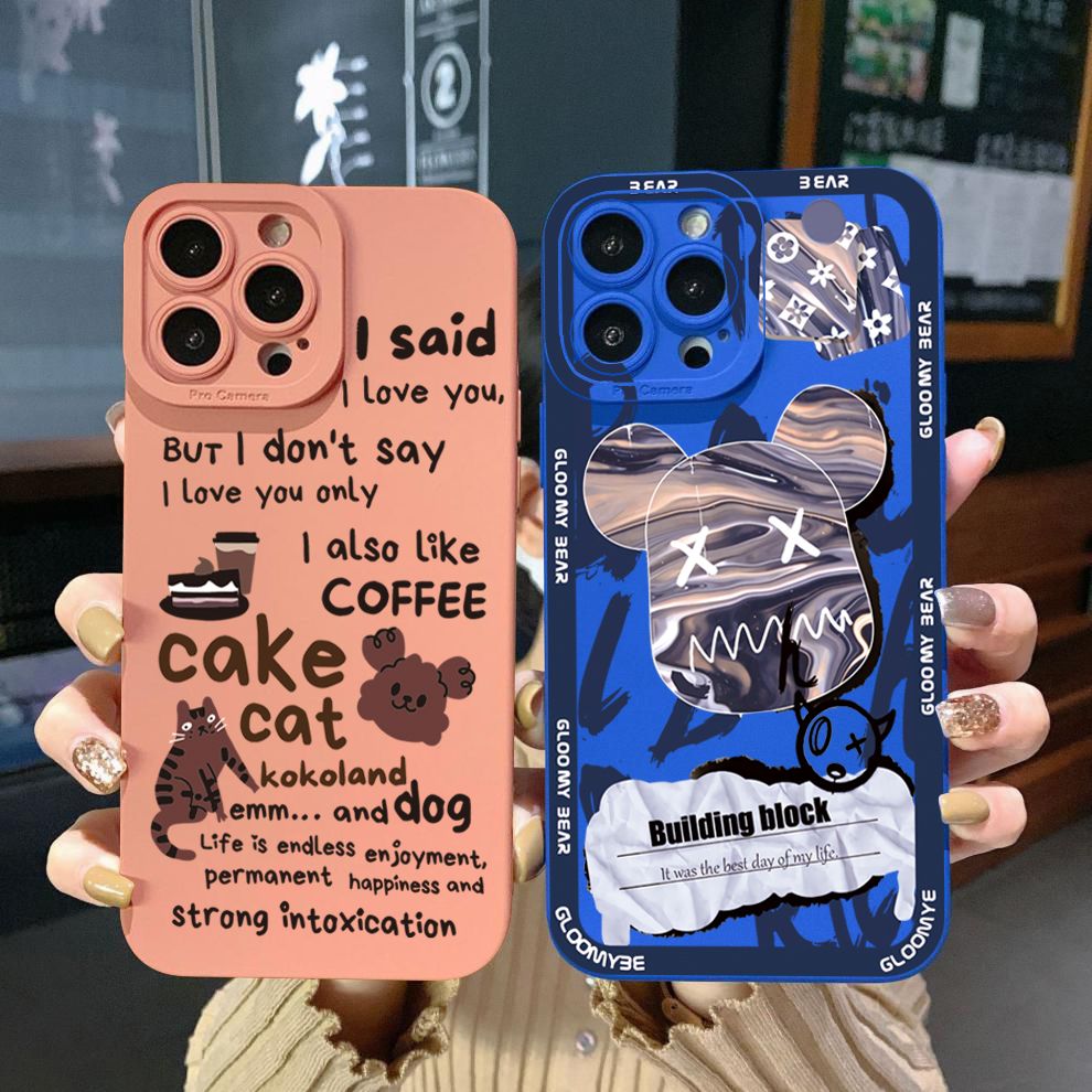 for iPhone 15 Pro Max 14 Plus 13 Pro Max 12 iPhone 11 XR 8 7 SE 2022 XS Max Kaws Coffe Full Protective Case Anti Drop Cover