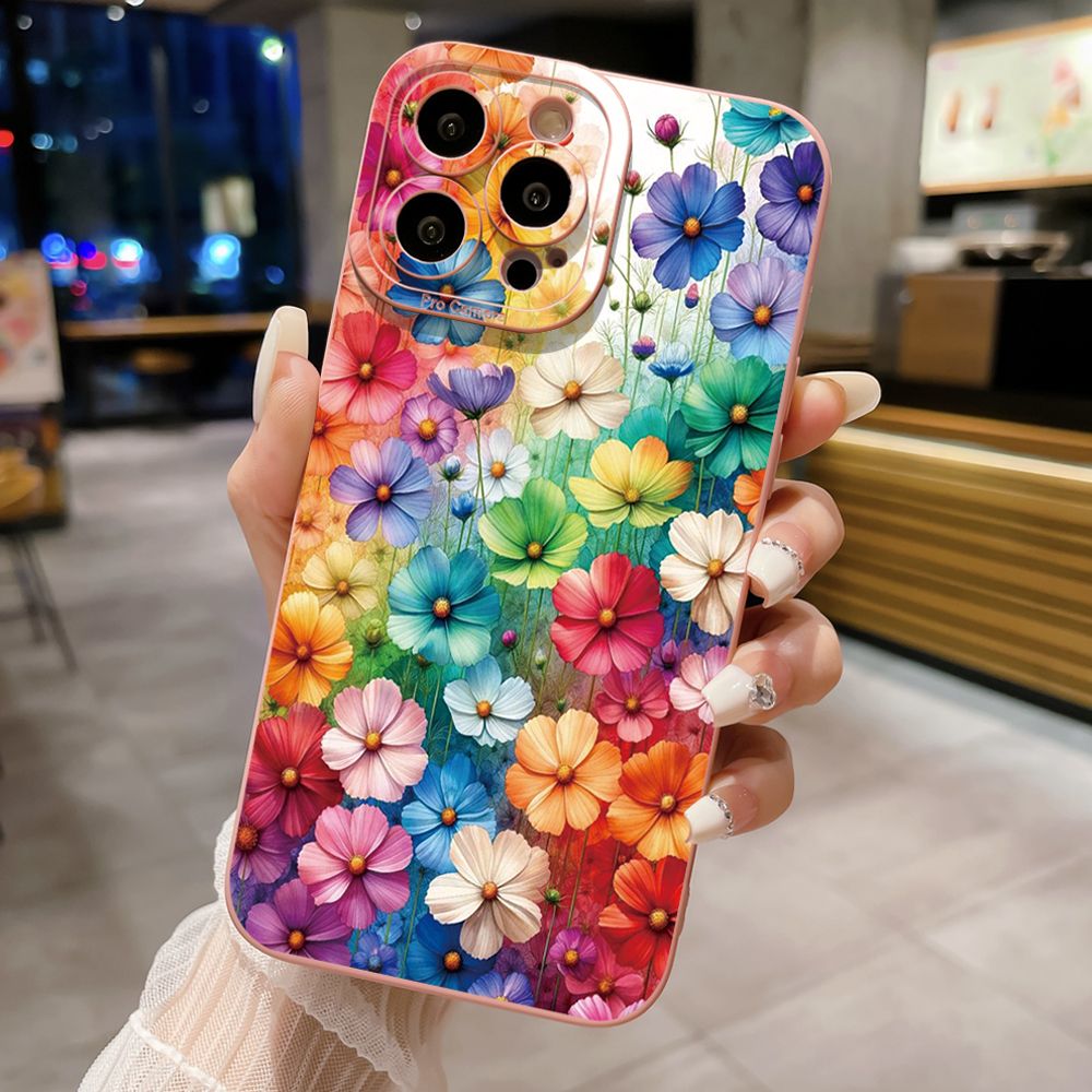 for Xiaomi Redmi Note 13 12 Pro 5G 12S 11S 13C A1 10 Pro 4G 10S Redmi 10C 9C 9S A2 Luxury Golden Flower Full Protective Phone Case Anti Drop Cover