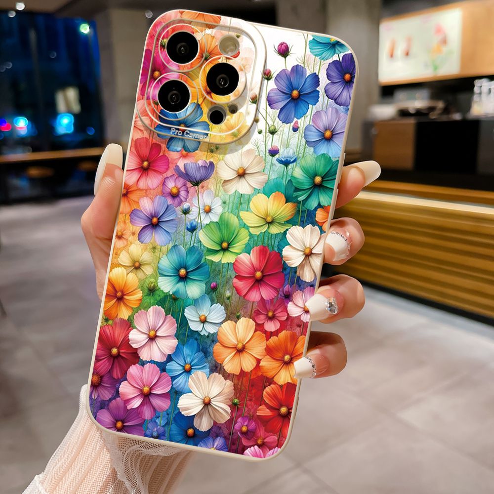 for Xiaomi Redmi Note 13 12 Pro 5G 12S 11S 13C A1 10 Pro 4G 10S Redmi 10C 9C 9S A2 Luxury Golden Flower Full Protective Phone Case Anti Drop Cover