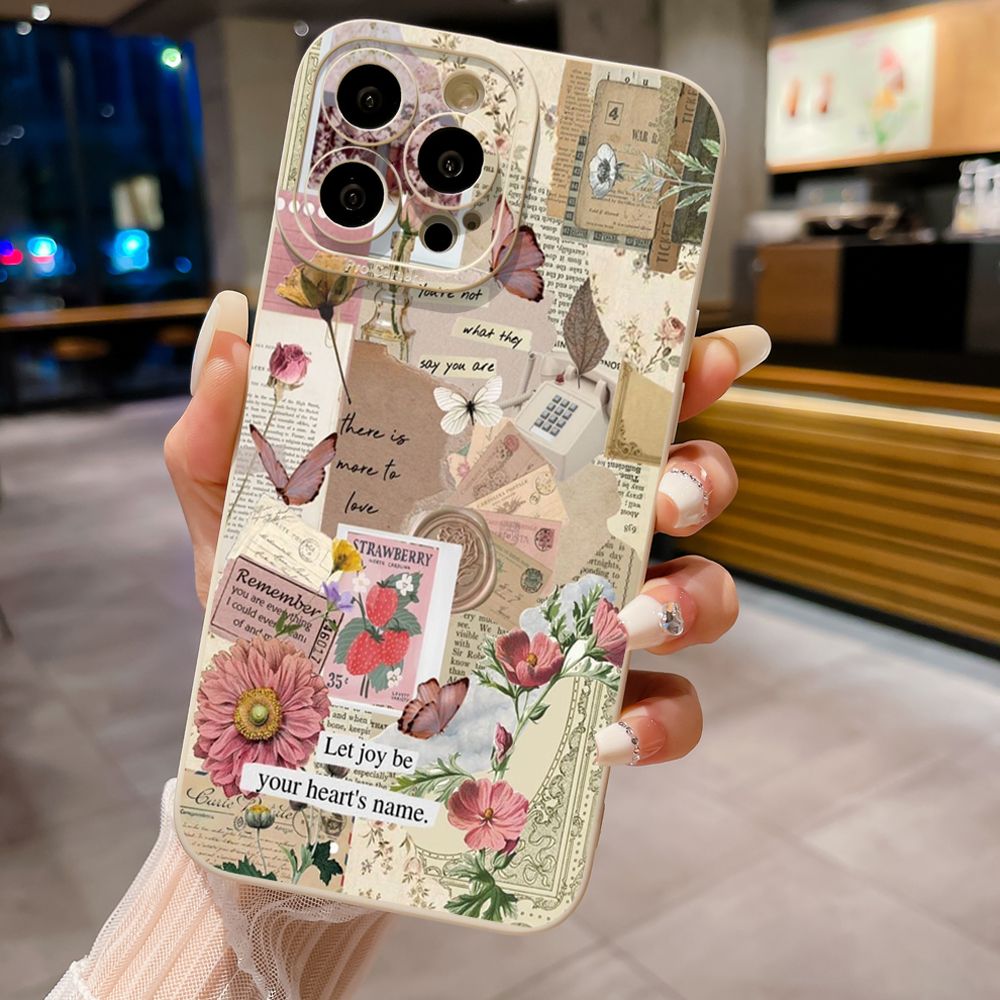 for Infinix Hot 40i 40 Pro Note 12 G96 Note 30 Hot 20 Play 20S 12i 30i 20i 10S 11 10 Play 11S 10i Smart 7 6 HD X6511 X657B X6512 Zero 30 Vintage Flower Art Town Butterfly Phone Case Anti Drop Cover