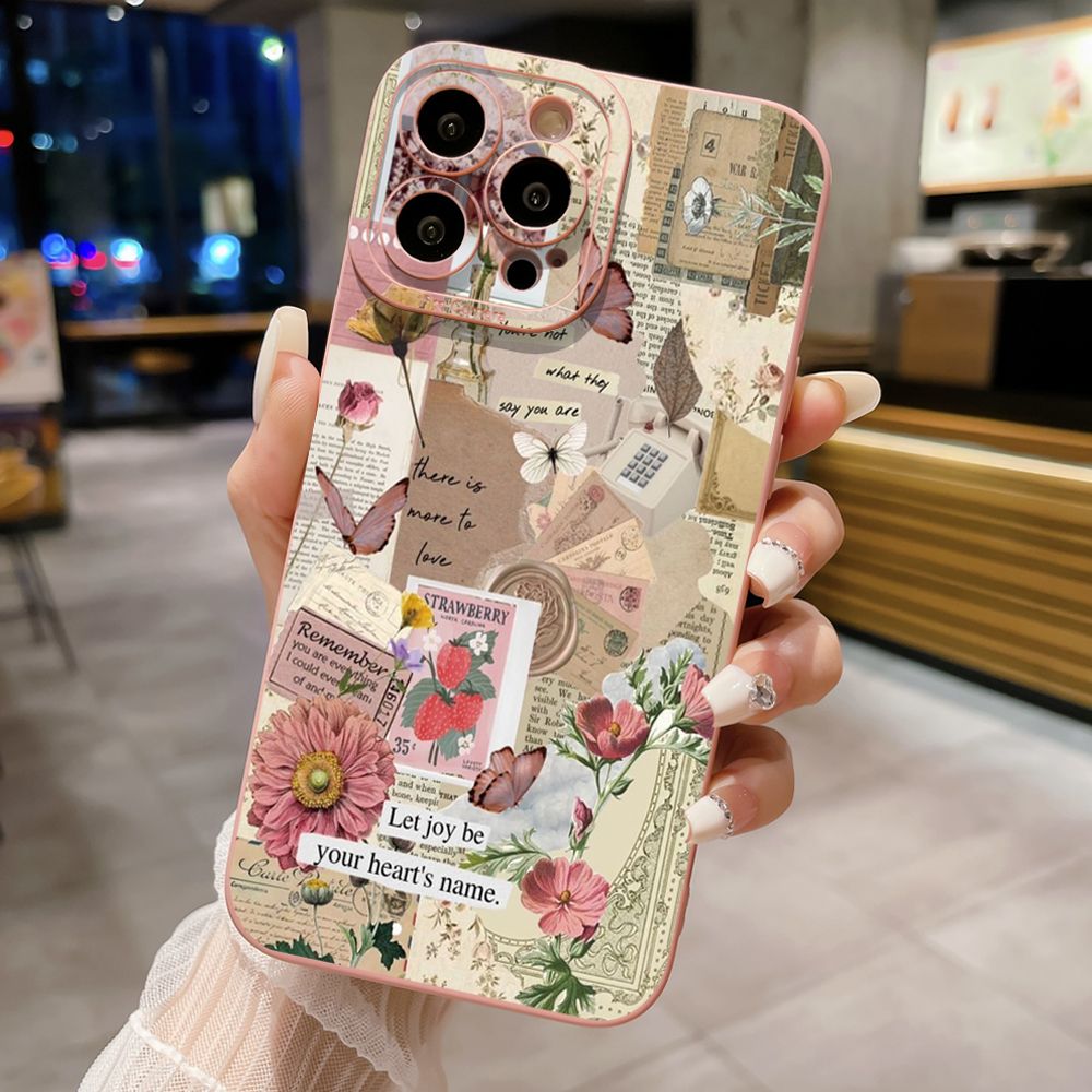 for Infinix Hot 40i 40 Pro Note 12 G96 Note 30 Hot 20 Play 20S 12i 30i 20i 10S 11 10 Play 11S 10i Smart 7 6 HD X6511 X657B X6512 Zero 30 Vintage Flower Art Town Butterfly Phone Case Anti Drop Cover