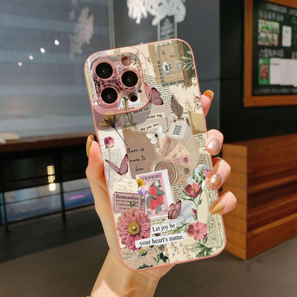 for Infinix Hot 40i 40 Pro Note 12 G96 Note 30 Hot 20 Play 20S 12i 30i 20i 10S 11 10 Play 11S 10i Smart 7 6 HD X6511 X657B X6512 Zero 30 Vintage Flower Art Town Butterfly Phone Case Anti Drop Cover