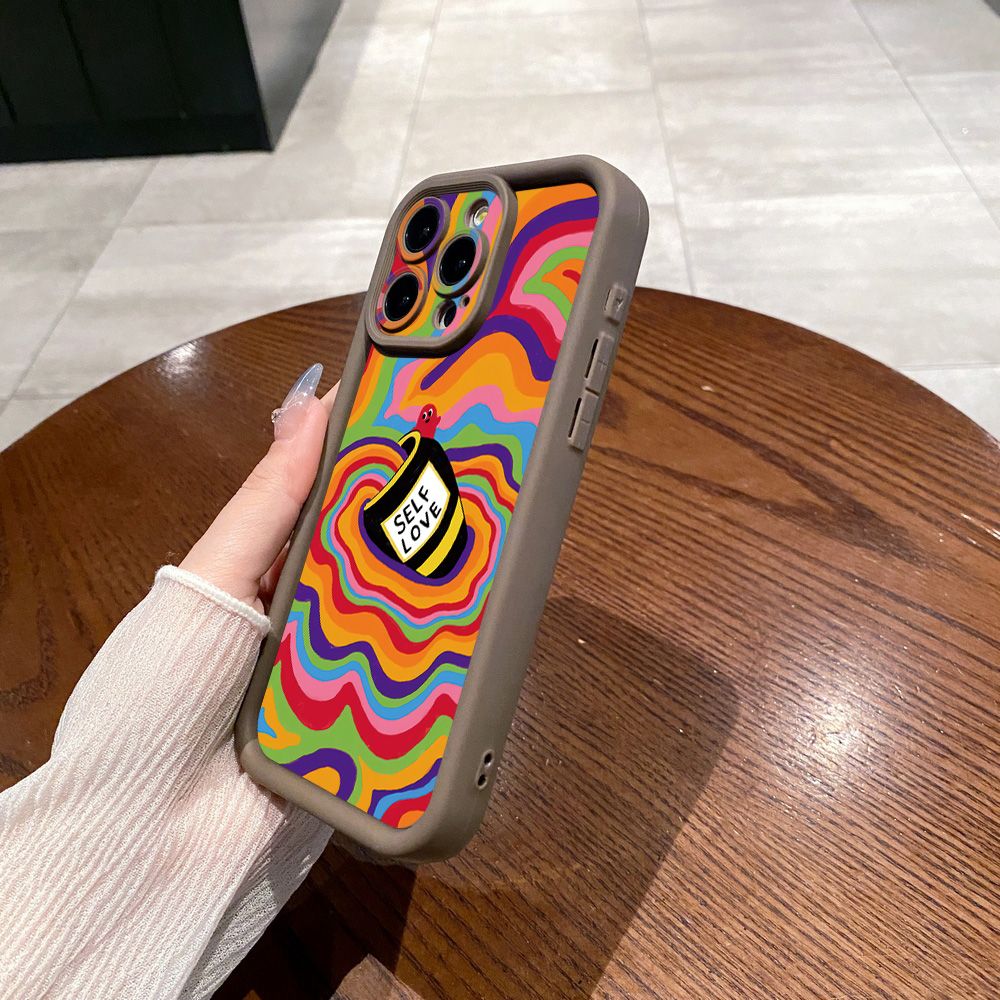 for iPhone 15 Pro Max 14 Plus 13 12 11 XR 8 7 SE 2022 XS Liquid Coffe Full Protective Phone Case Anti Drop Cover