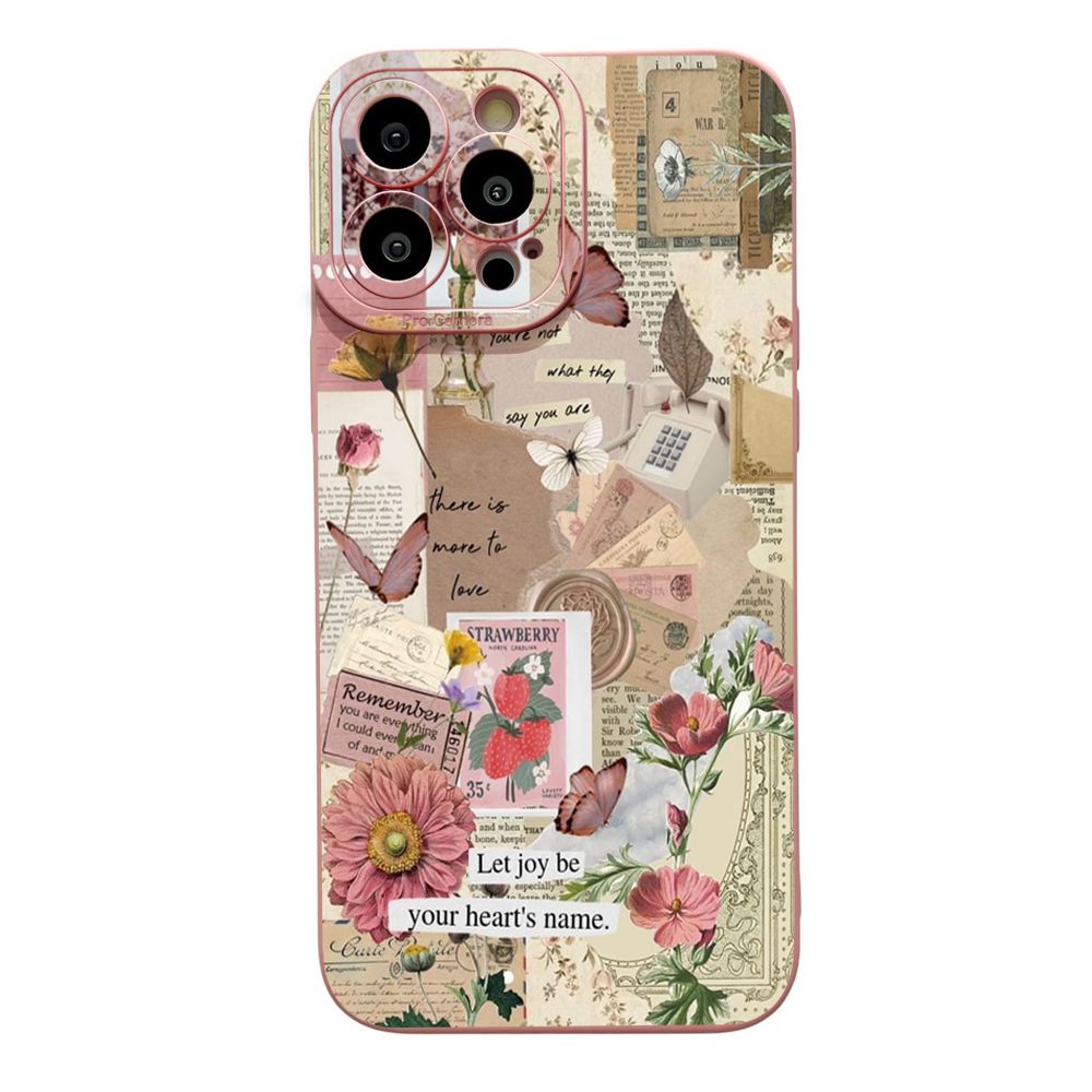for Infinix Hot 40i 40 Pro Note 12 G96 Note 30 Hot 20 Play 20S 12i 30i 20i 10S 11 10 Play 11S 10i Smart 7 6 HD X6511 X657B X6512 Zero 30 Vintage Flower Art Town Butterfly Phone Case Anti Drop Cover