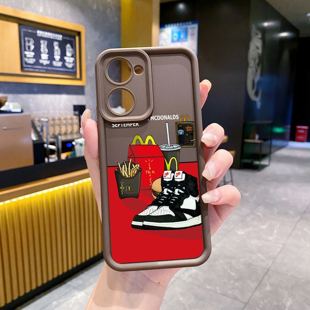 for VIVO Y17S Y27 T1X Y02S Y21S Y02 Y33S Y12S Y18 Y38 Big McDonald's Full Protective Phone Case Anti Drop Cover