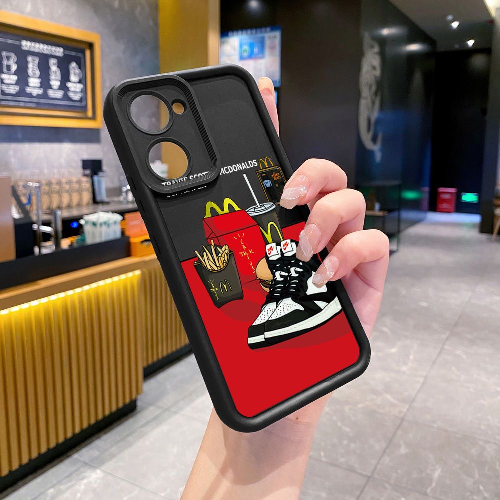 for VIVO Y17S Y27 T1X Y02S Y21S Y02 Y33S Y12S Y18 Y38 Big McDonald's Full Protective Phone Case Anti Drop Cover