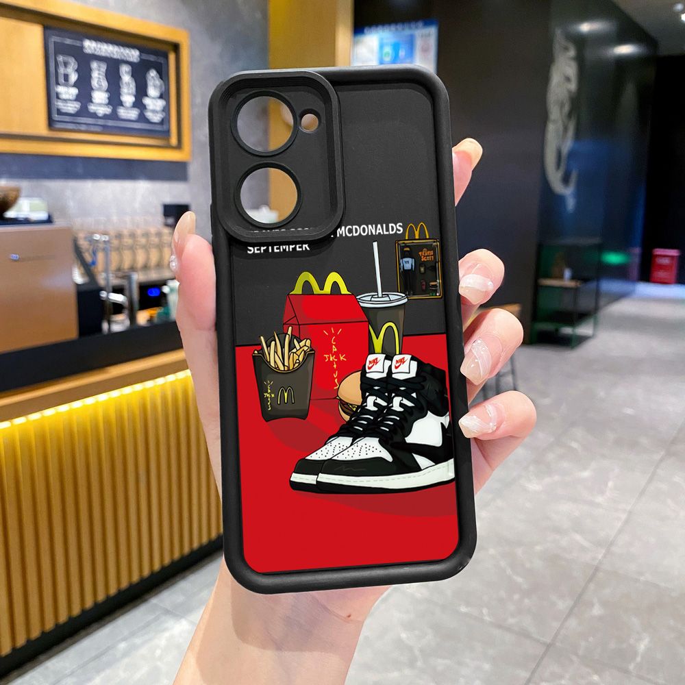 for VIVO Y17S Y27 T1X Y02S Y21S Y02 Y33S Y12S Y18 Y38 Big McDonald's Full Protective Phone Case Anti Drop Cover