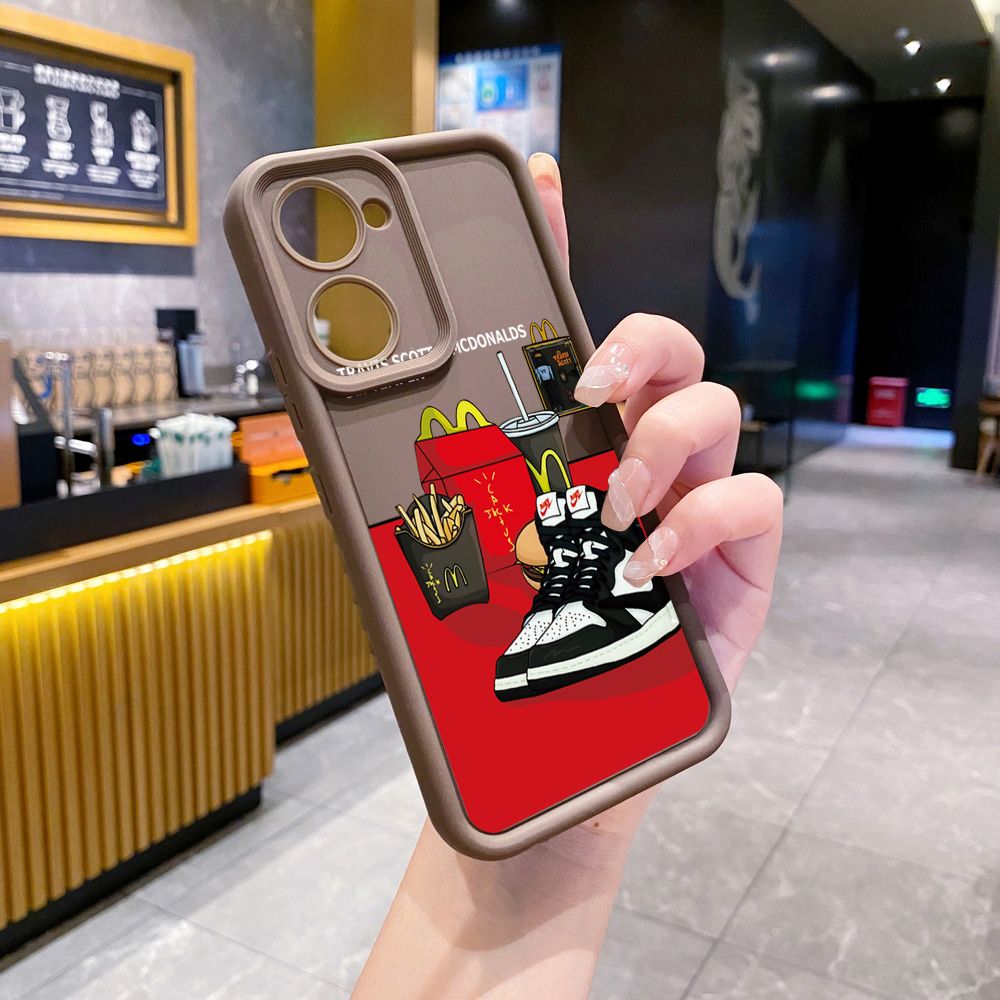 for VIVO Y17S Y27 T1X Y02S Y21S Y02 Y33S Y12S Y18 Y38 Big McDonald's Full Protective Phone Case Anti Drop Cover