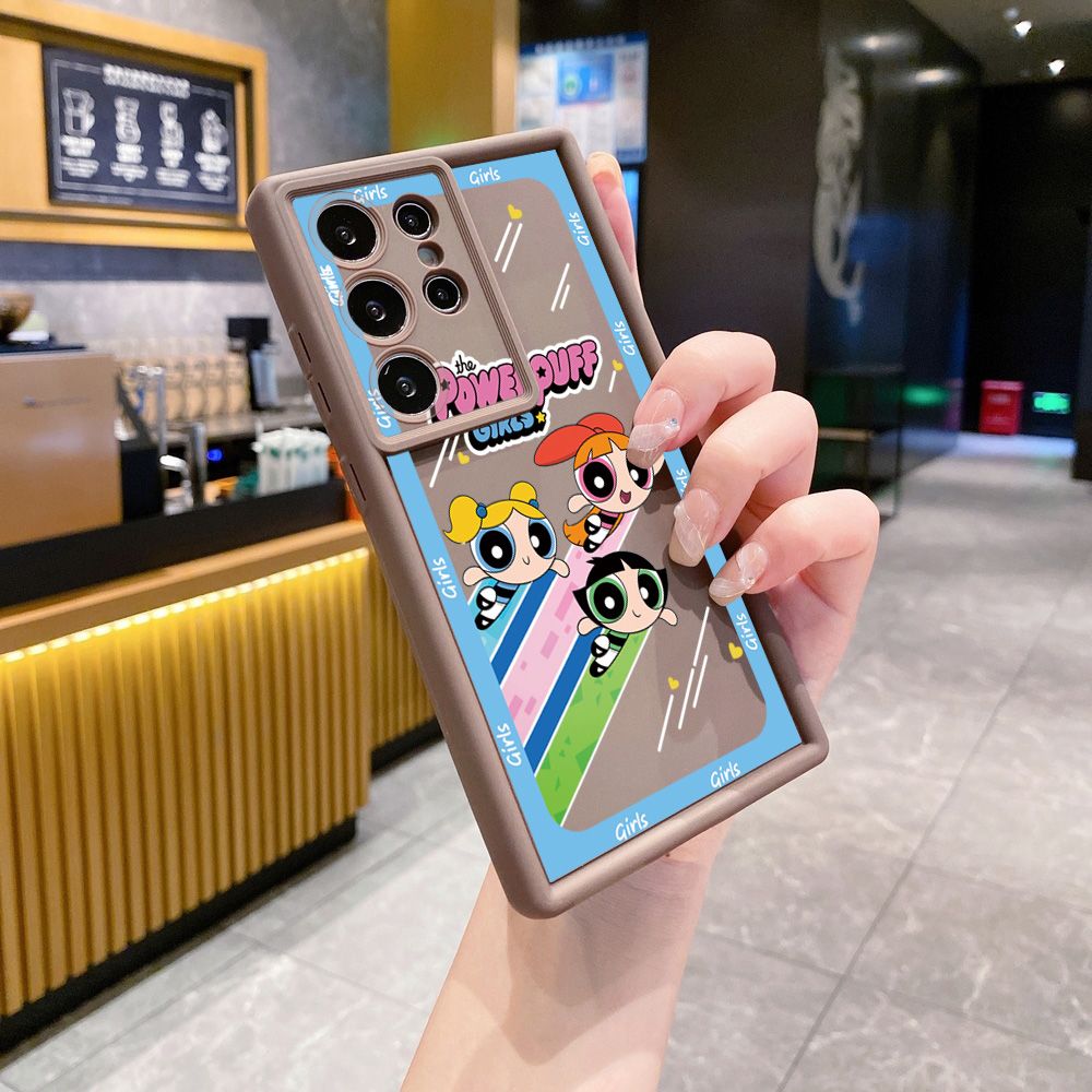 for Samsung Galaxy S24 S23 Ultra S22 Plus S21 FE S20 Powerpuff Girls Full Protective Phone Case Anti Drop Cover