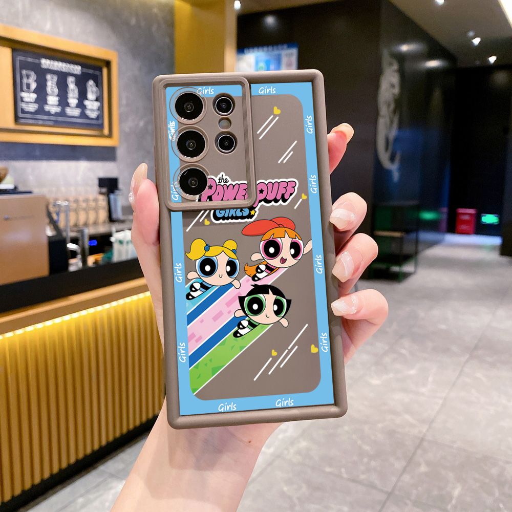 for Samsung Galaxy S24 S23 Ultra S22 Plus S21 FE S20 Powerpuff Girls Full Protective Phone Case Anti Drop Cover