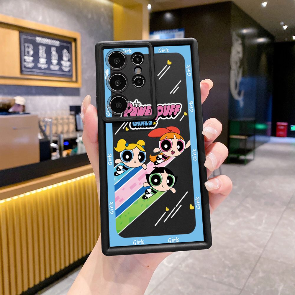 for Samsung Galaxy S24 S23 Ultra S22 Plus S21 FE S20 Powerpuff Girls Full Protective Phone Case Anti Drop Cover