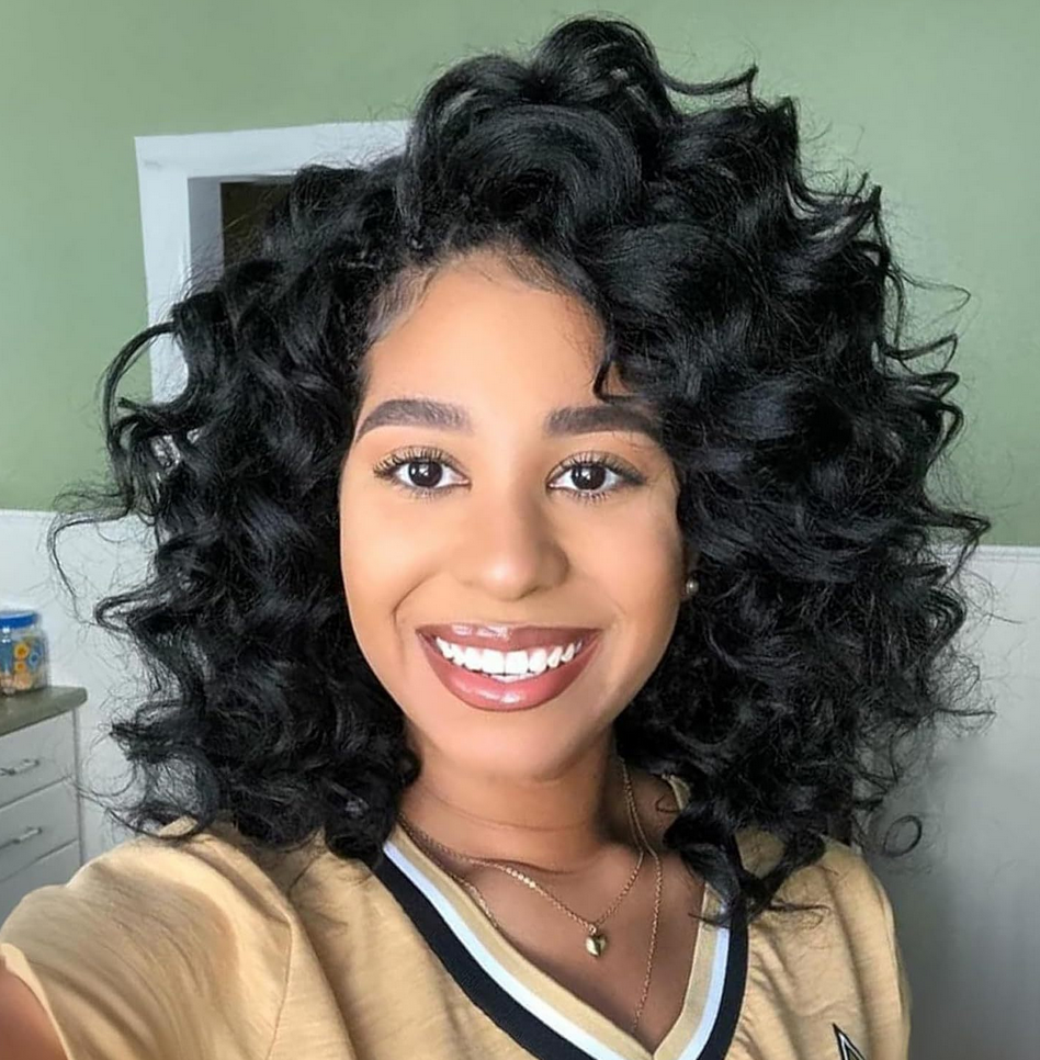 Short Africa Curly Crochet Hair Synthetic Hair Wig extension Ocean Wave Short Hair