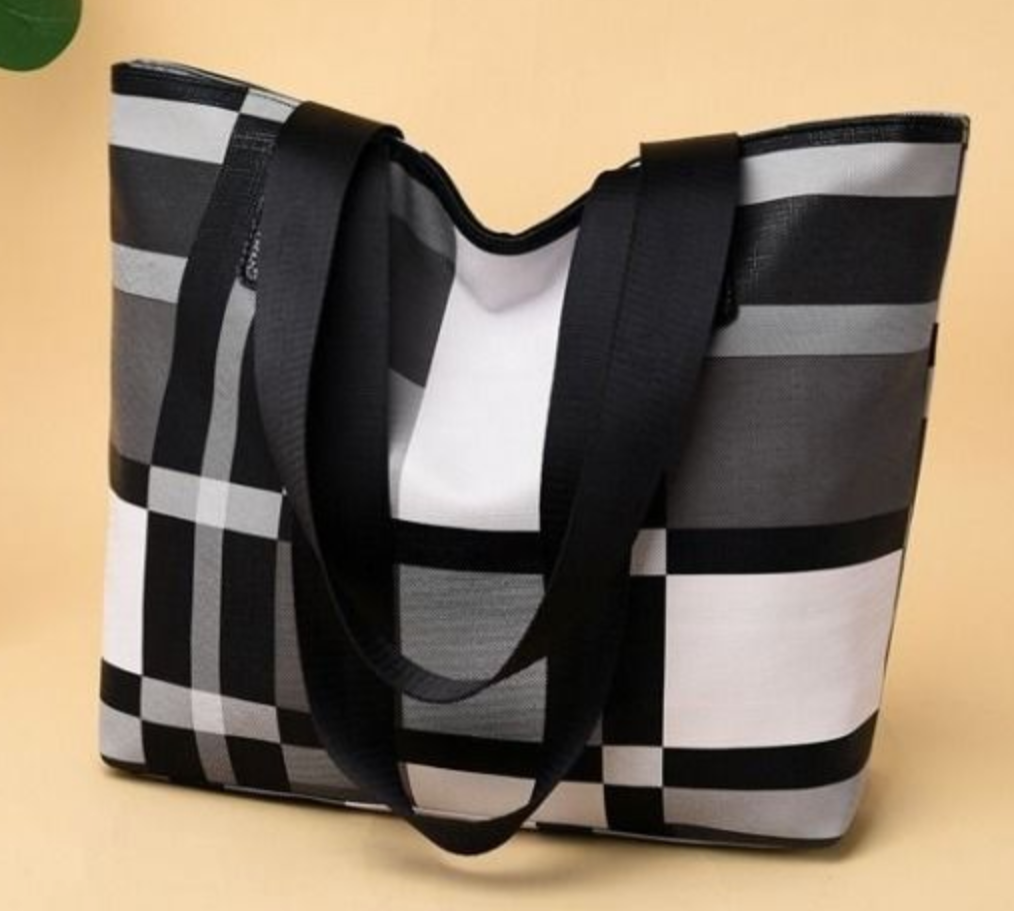 Hot selling tote bag fashionable shoulder bag large capacity handbag  commuting bag grid bag
Son Big Bag Girl