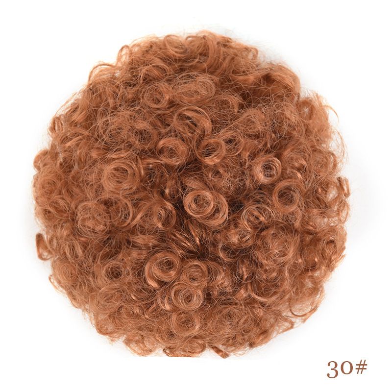 Africa hair wig 10cm wig chignon sythentic hair fluffy chignon hair bun small curly hair chignon hair bun for kids