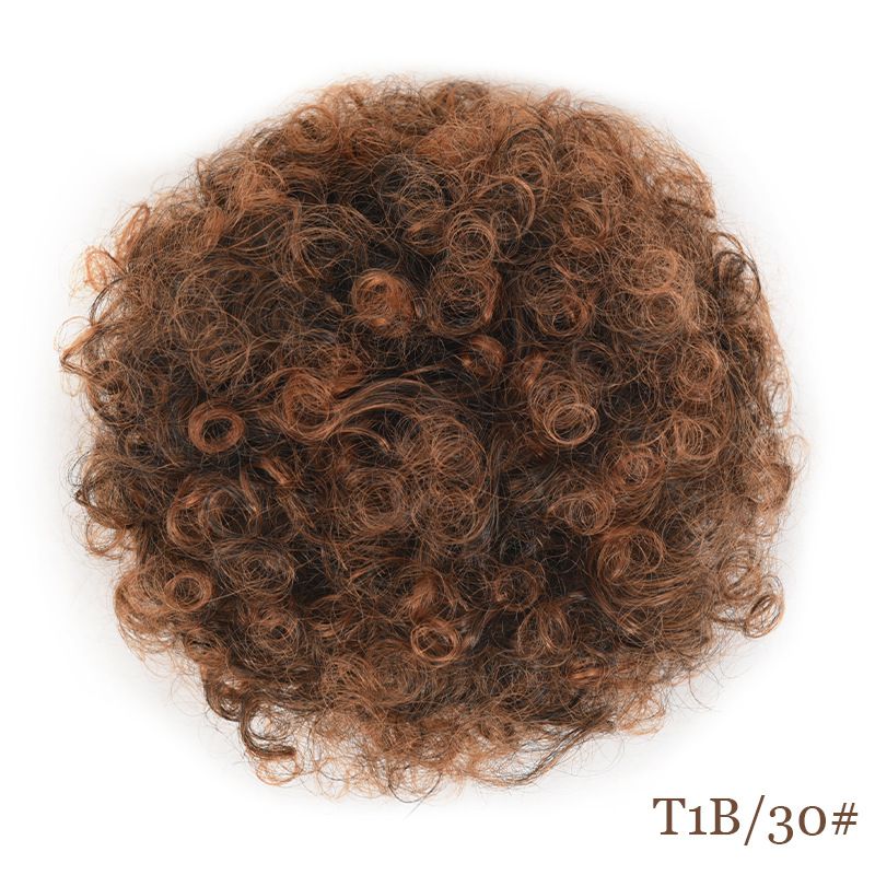 Africa hair wig 10cm wig chignon sythentic hair fluffy chignon hair bun small curly hair chignon hair bun for kids
