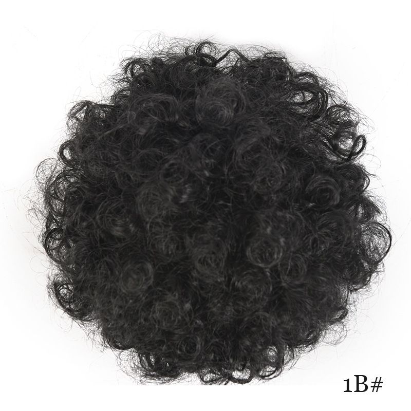 Africa hair wig 10cm wig chignon sythentic hair fluffy chignon hair bun small curly hair chignon hair bun for kids