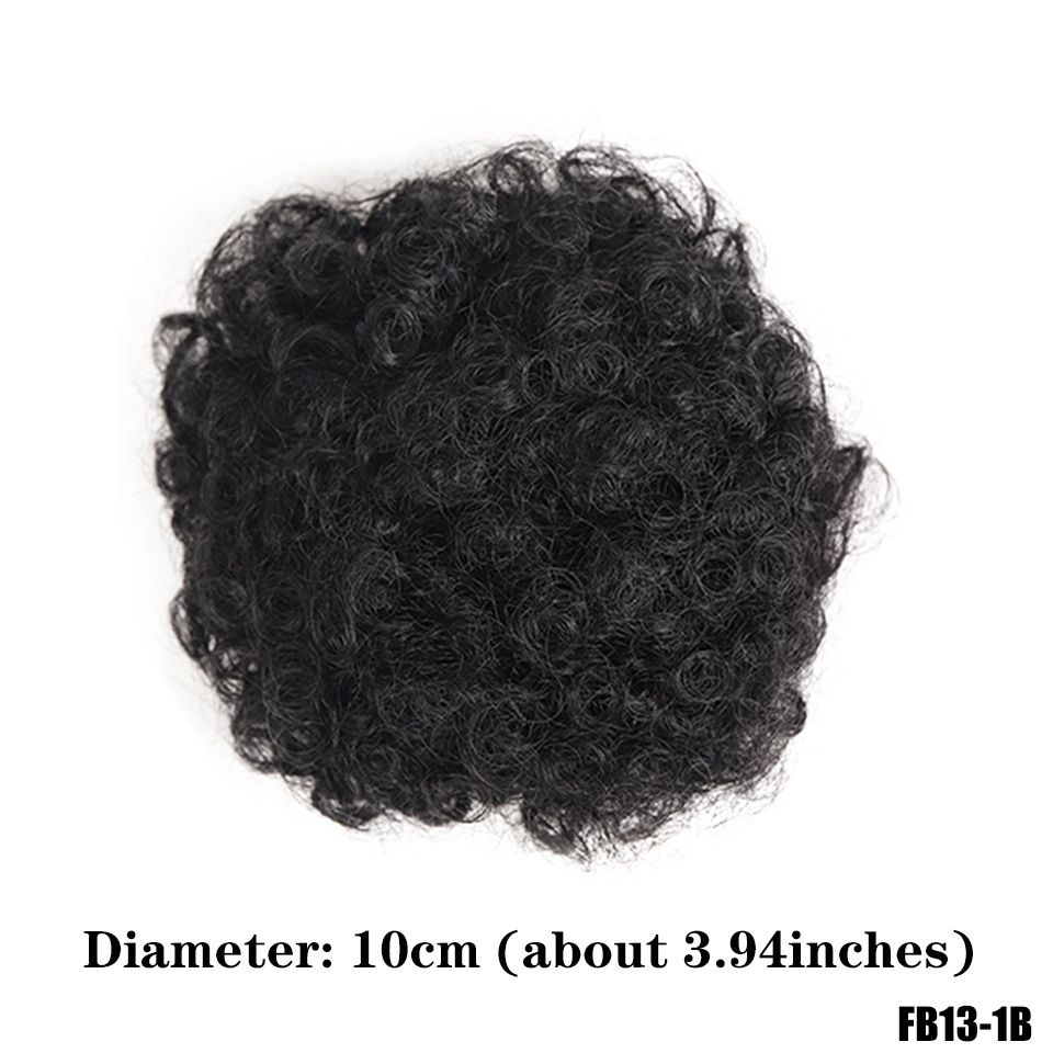 Africa hair wig 10cm wig chignon sythentic hair fluffy chignon hair bun small curly hair chignon hair bun for kids