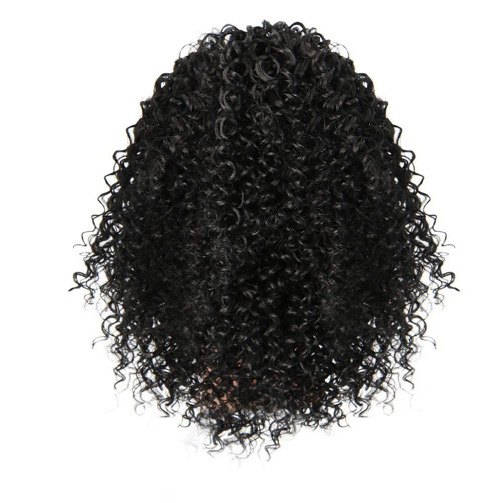 Hot selling African small roll drawstring ponytail Kinky Curly short hair wig ponytail