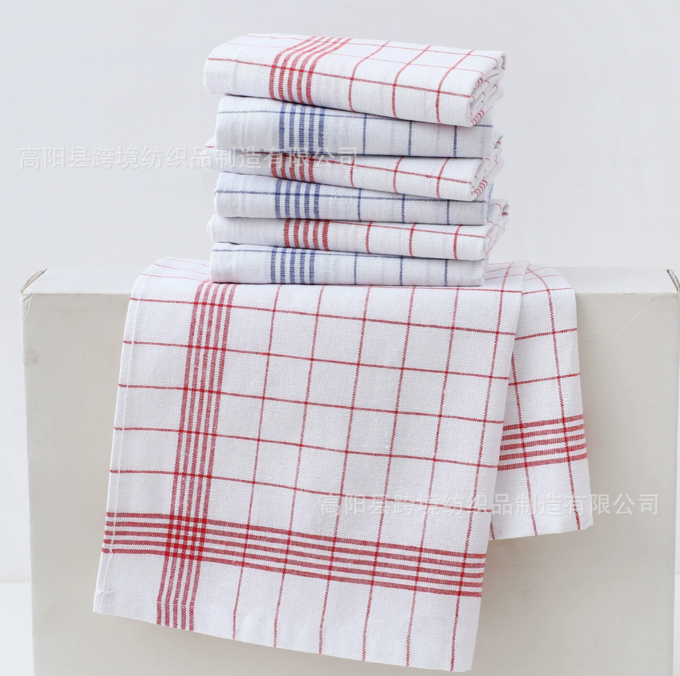Polyester cotton blended plain cloth for kitchen dish washing towels and cloths
